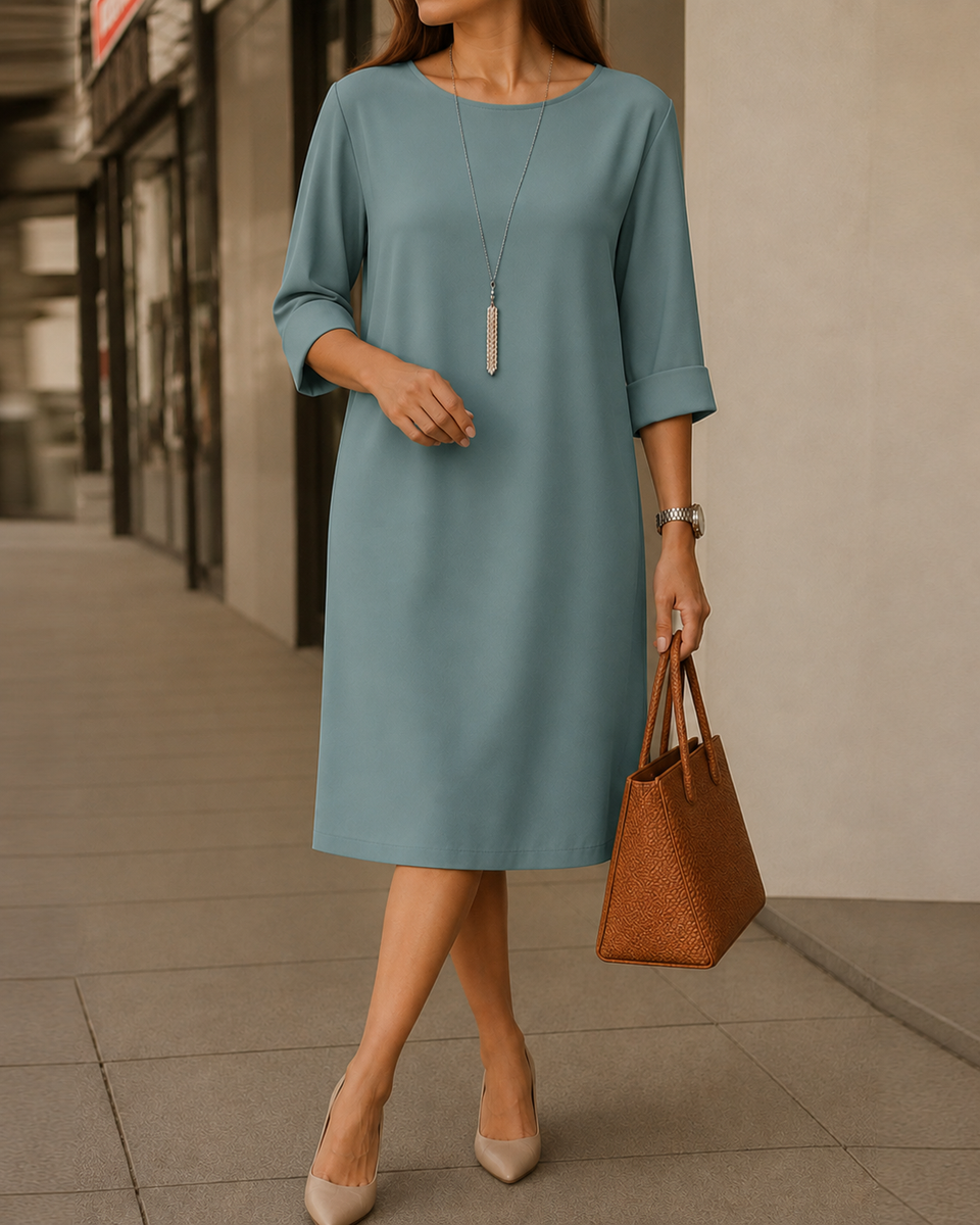 Odette Midi Dress in Peacock Blue