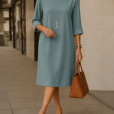 Odette Midi Dress in Peacock Blue