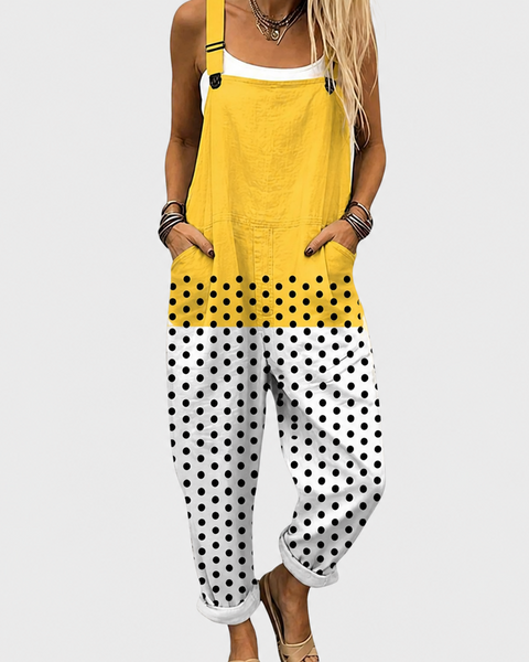 Tansy — Yellow and Polka Dot Overalls