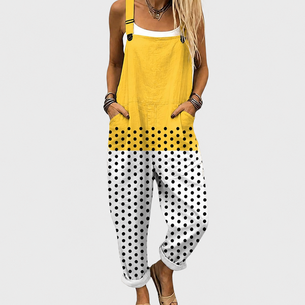 Tansy — Yellow and Polka Dot Overalls