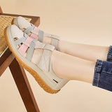 Hilda — Closed-Toe Woven Strap Comfort Sandals