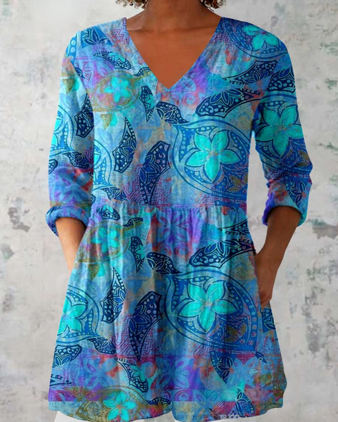 Amabelle — Aqua Blue Floral Paisley