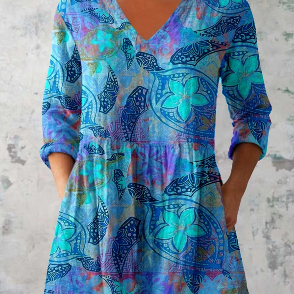 Amabelle — Aqua Blue Floral Paisley