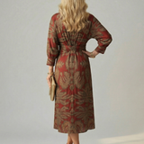 Cordelia — Twist-Front Wrap Midi Dress