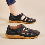 Hilda — Closed-Toe Woven Strap Comfort Sandals