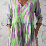 Eira — Lime and Pink Brushstroke