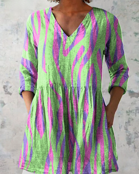 Eira — Lime and Pink Brushstroke