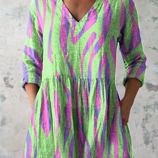 Eira — Lime and Pink Brushstroke
