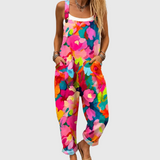Pippa — Bright Floral Print Overalls