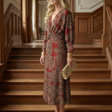 Cordelia — Twist-Front Wrap Midi Dress