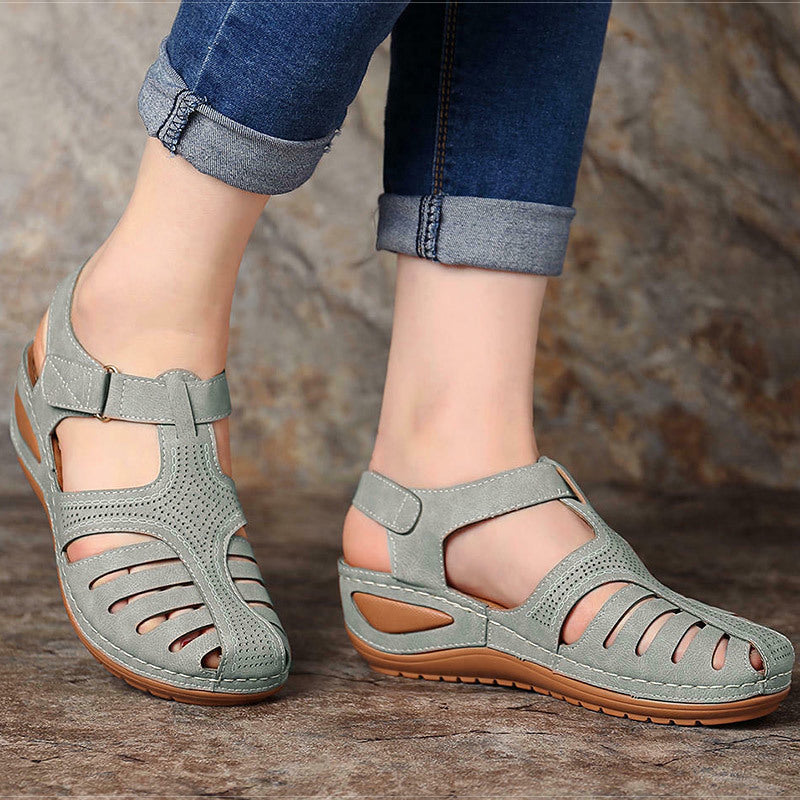 Athena — Closed-Toe Strappy Comfort Sandals