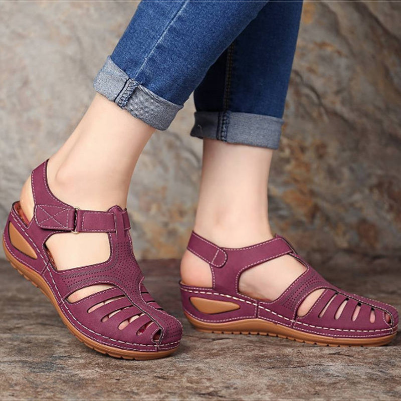 Athena — Closed-Toe Strappy Comfort Sandals