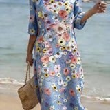 Ceridwen — Blue Multi Floral