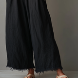 Bronagh — Black Relaxed Wide-Leg Jumpsuit with Pockets