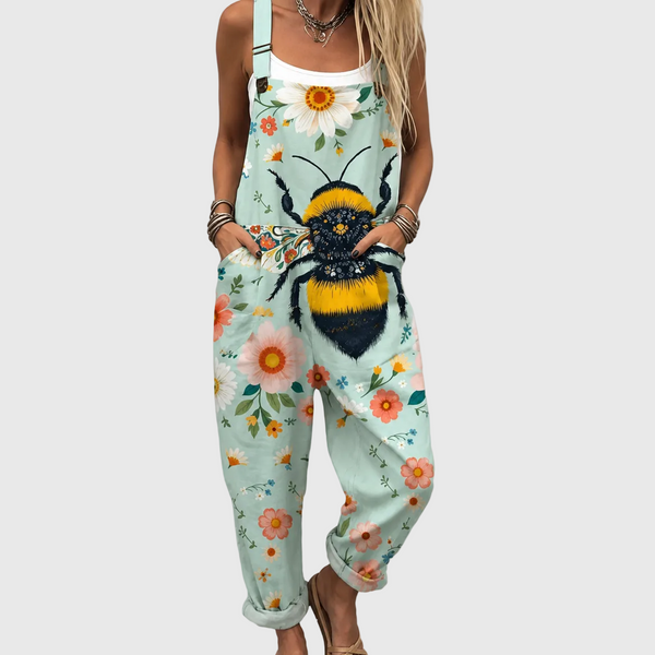 Ottie — Bumblebee Print Overalls