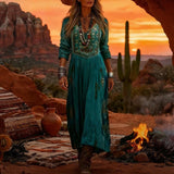 Evelyn Elegant Bohemian Maxi Dress detail