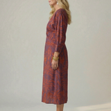 Cordelia — Twist-Front Wrap Midi Dress
