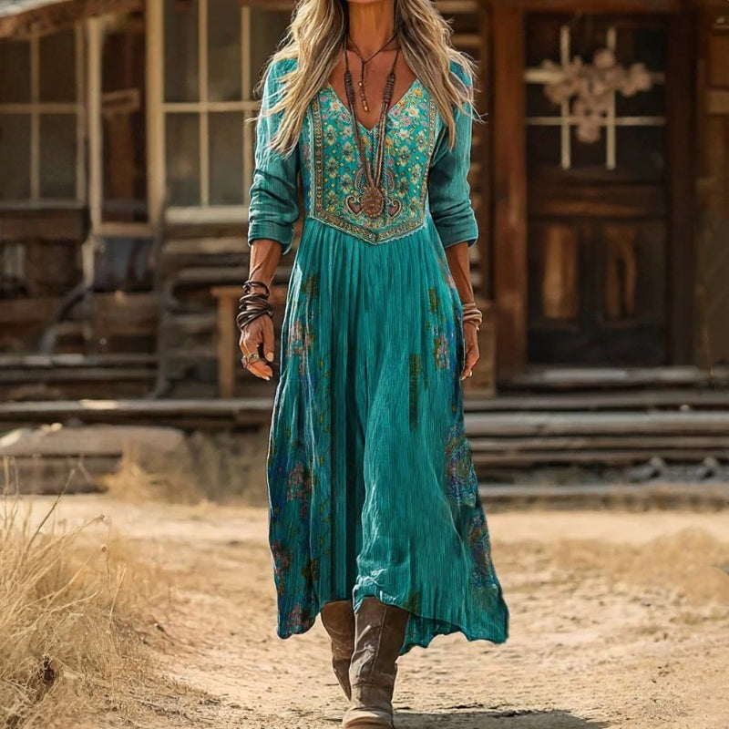Evelyn Elegant Bohemian Maxi Dress