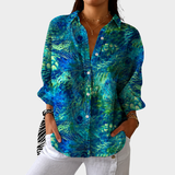 Paloma — Blusa Estampa Pena de Pavão
