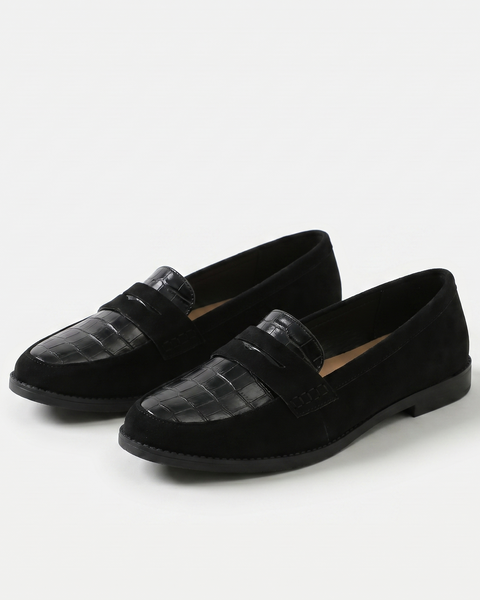 Jemma — Black Penny Loafers