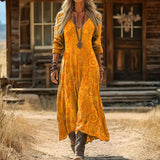 Gisella — Golden Yellow Boho Boho Maxi Dress
