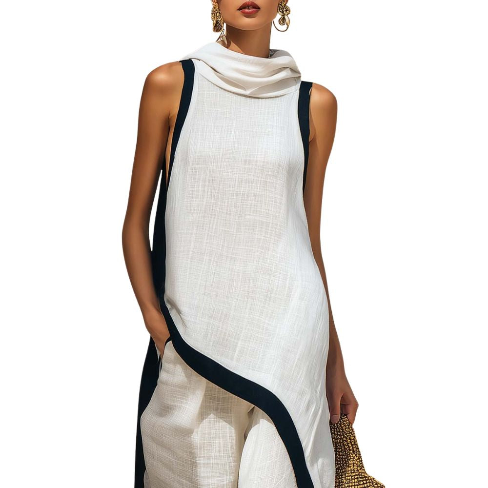 Arnhild — Wide-Leg Co-Ord Set with Contrast Trim