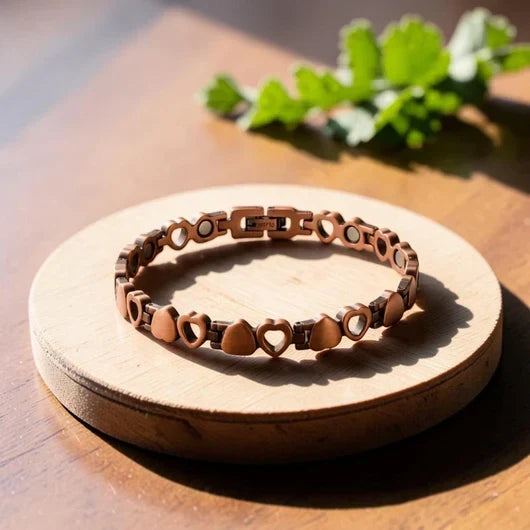 Kyla — Patterned Band Copper-Tone Anklet
