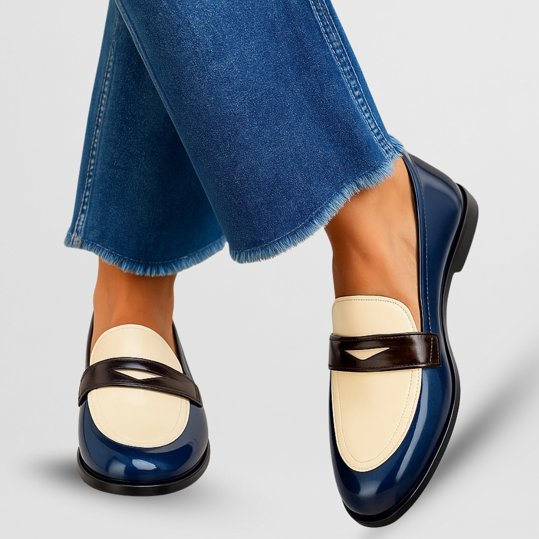 Gabriella — Two-Tone Penny Loafers