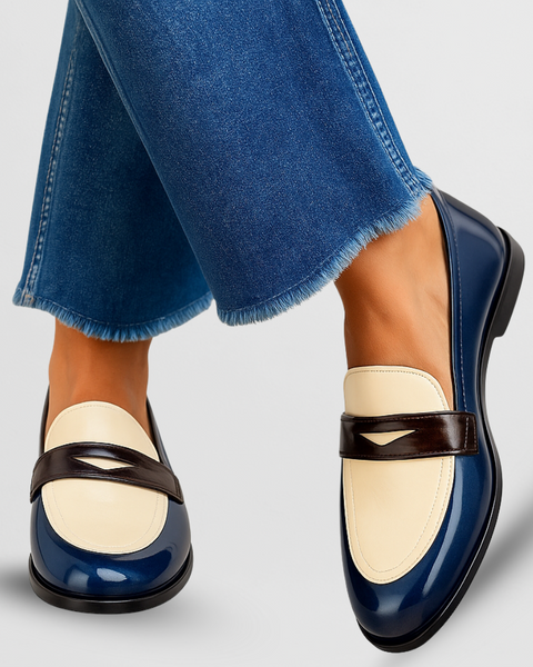 Gabriella — Two-Tone Penny Loafers