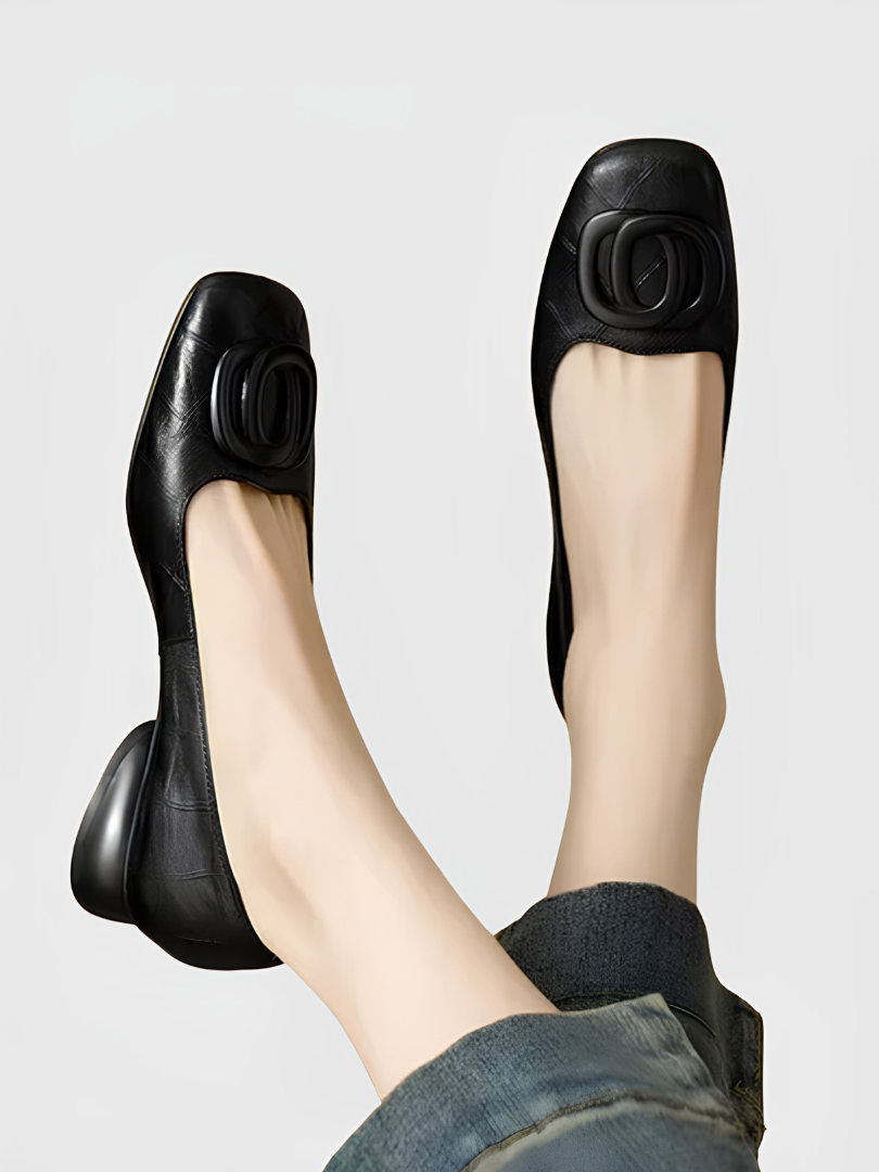 Donna — Soft Square-Toe Ballet Flats