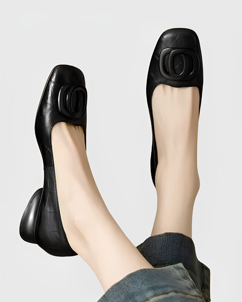Donna — Soft Square-Toe Ballet Flats