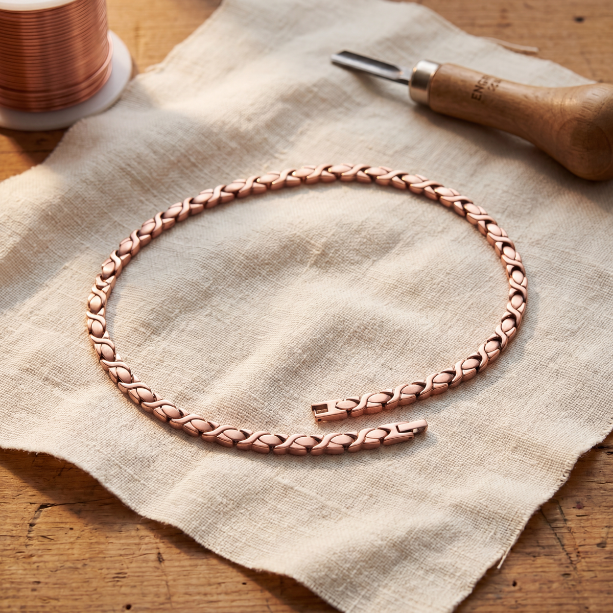 Macy — X-Link Chain Copper-Tone Necklace