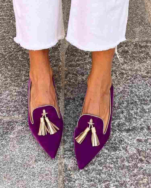 Eugenia — Pointed Tassel Loafers