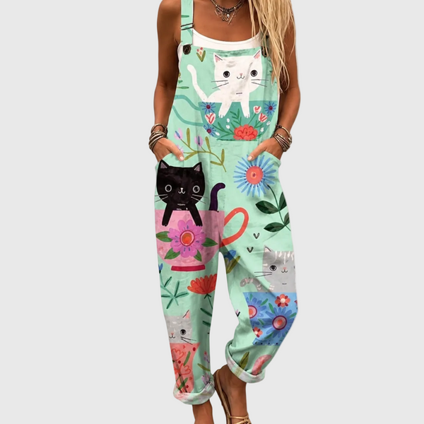 Lavender — Cats and Flowers Overalls
