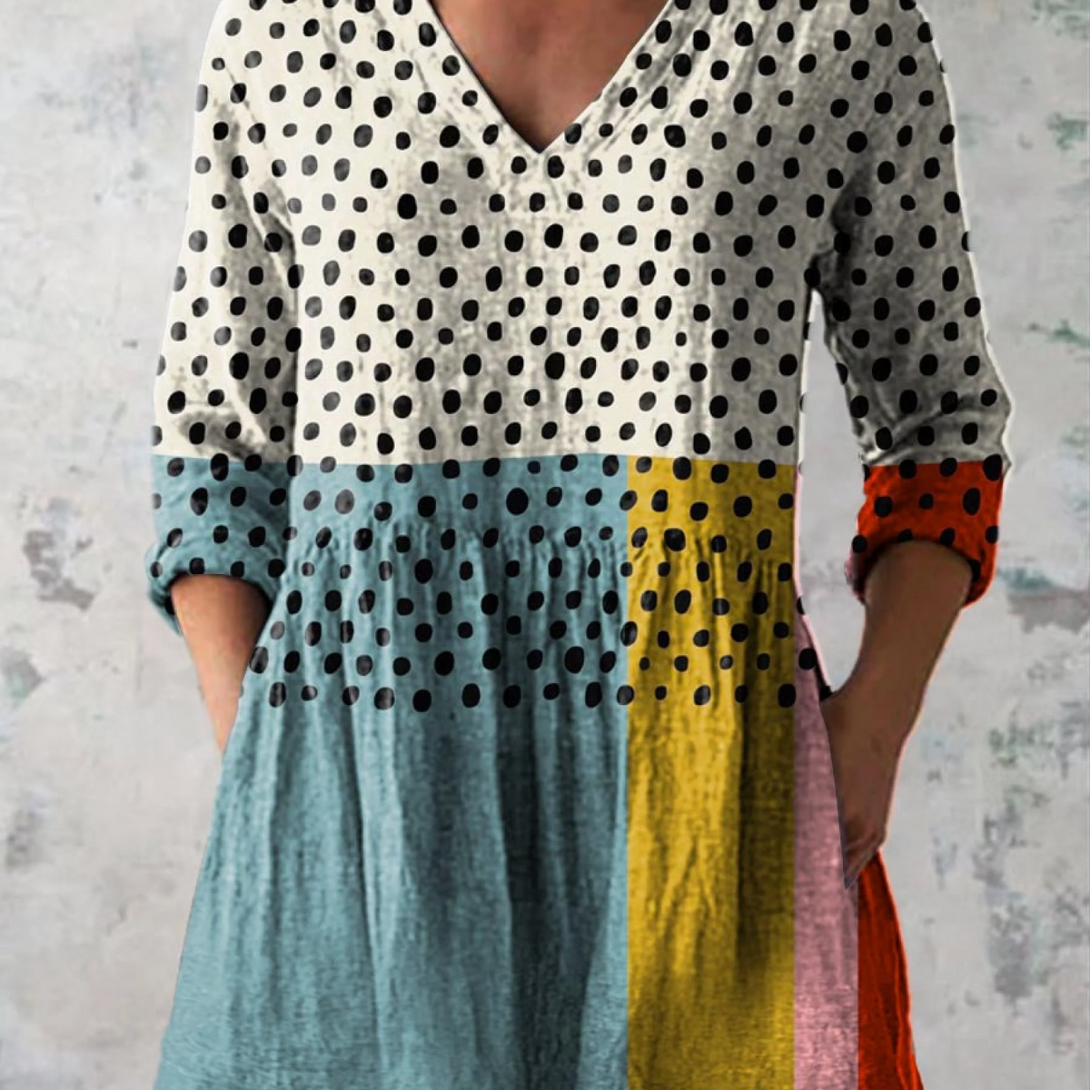 Briony — Polka-Dot Colour-Block