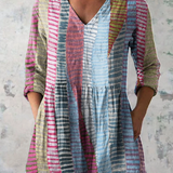 Chantelle — Pink and Blue Striped Patchwork