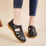 Hilda — Closed-Toe Woven Strap Comfort Sandals
