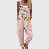 Willa — Pink Floral Bib Overalls