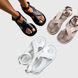 Cesarina — Orthopaedic Gladiator Platform Sandals with Ankle Strap