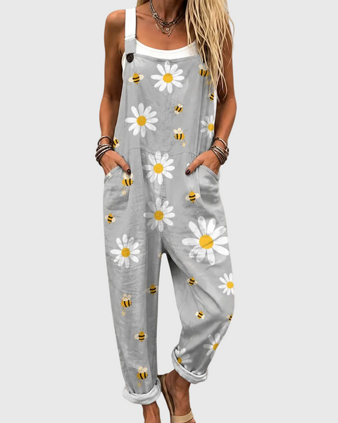 Tilly — Daisy and Bee Print Overalls