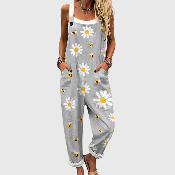 Tilly — Daisy and Bee Print Overalls