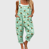 Coraline — Bee and Daisy Print Overalls
