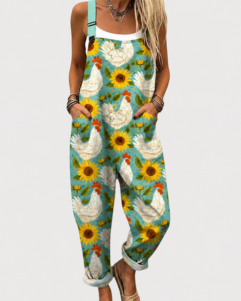 Ula — Sunflower and Chicken Overalls