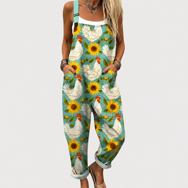 Ula — Sunflower and Chicken Overalls