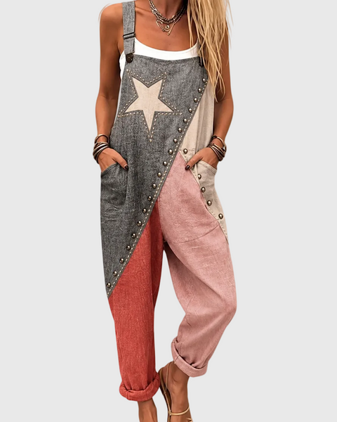 Fern — Star Patchwork Overalls