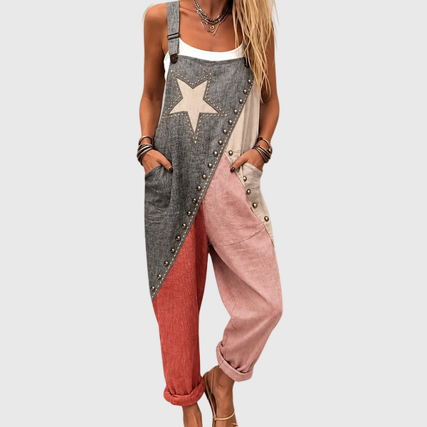 Fern — Star Patchwork Overalls