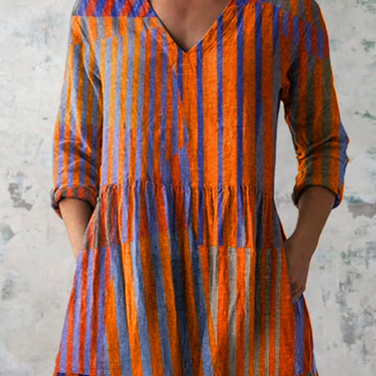 Coralie — Orange and Purple Striped