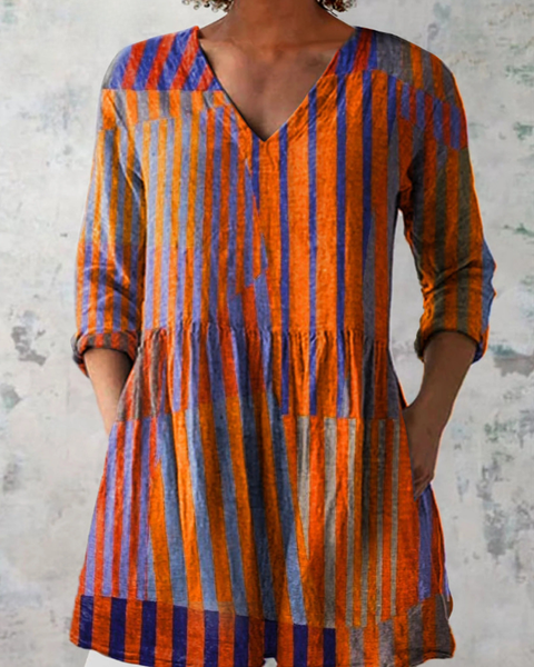 Coralie — Orange and Purple Striped
