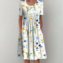  White Yellow Floral
