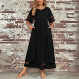 Eglantyne — Sheer-Panel Maxi Dress
